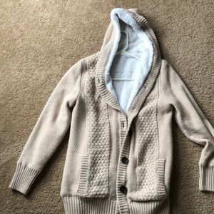Button front sweater coat